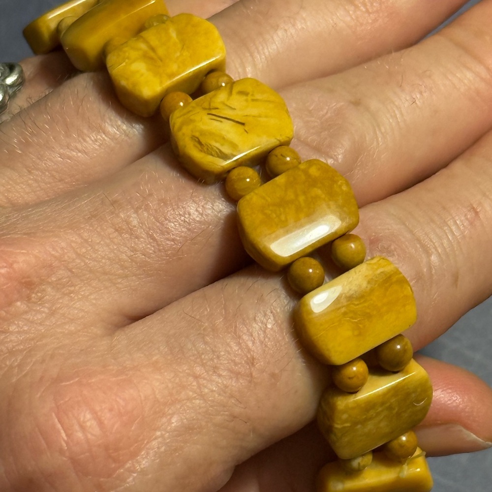 Yellow Jasper Beaded Bracelet